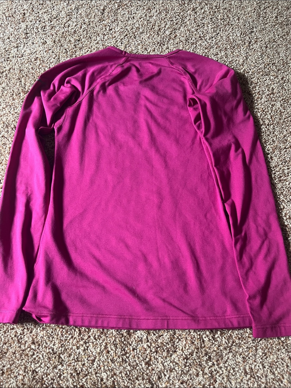 Nike Pro dri fit fushia microfleece lined long sleeve top yoga Athleisure Small - Picture 3 of 11